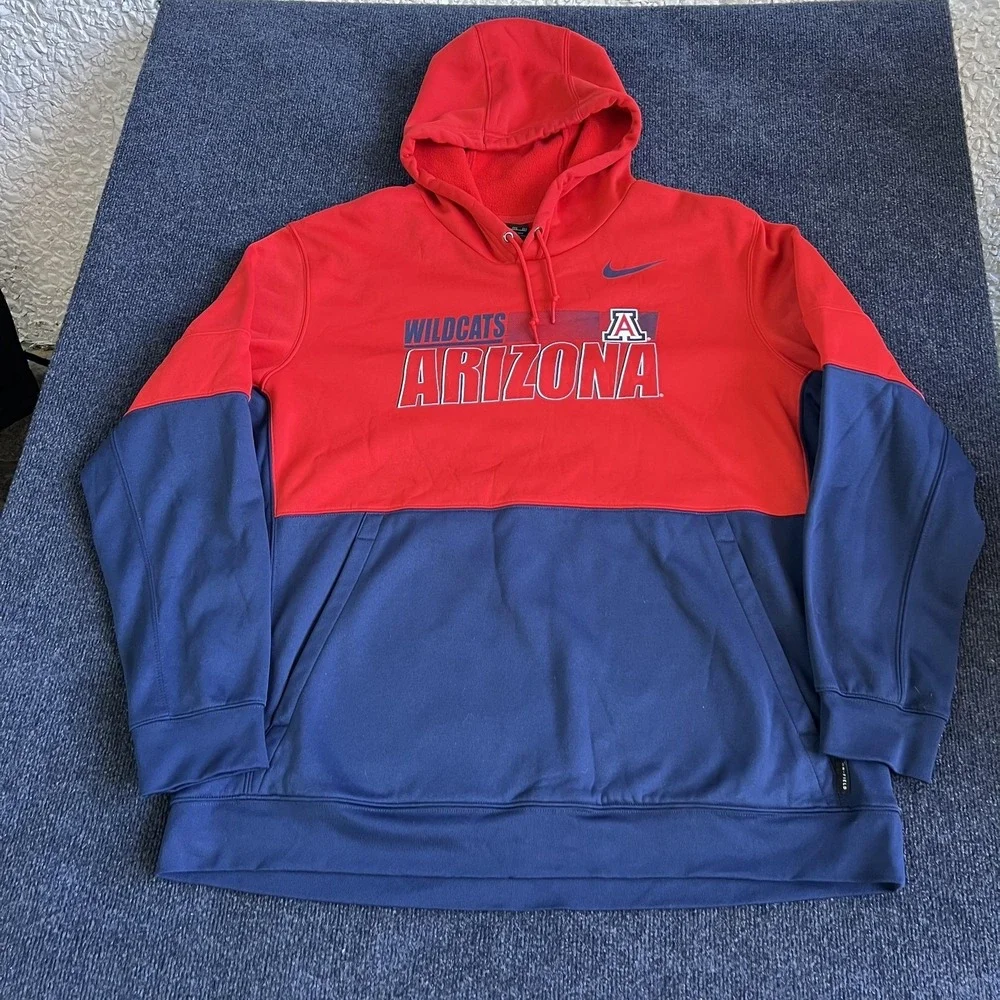 Arizona Wildcats Hoodie Sweatshirt Mens 2XL Red NCAA Football Nike Dri Fit
